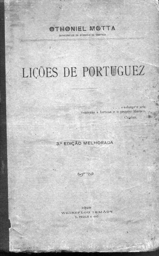 Lições de Português - Edição de 1918 - Clique para ampliar